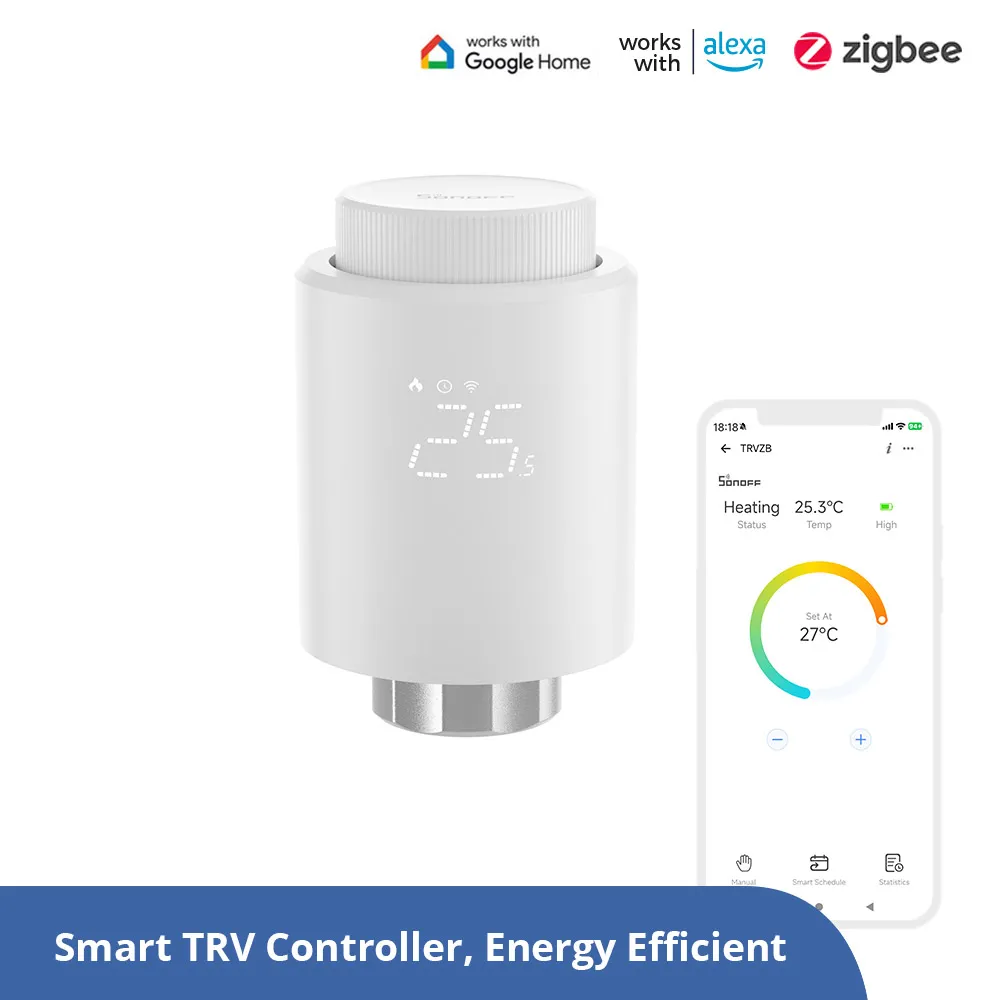 Sonoff TRVZB Термостатический радиаторный клапан Zigbee