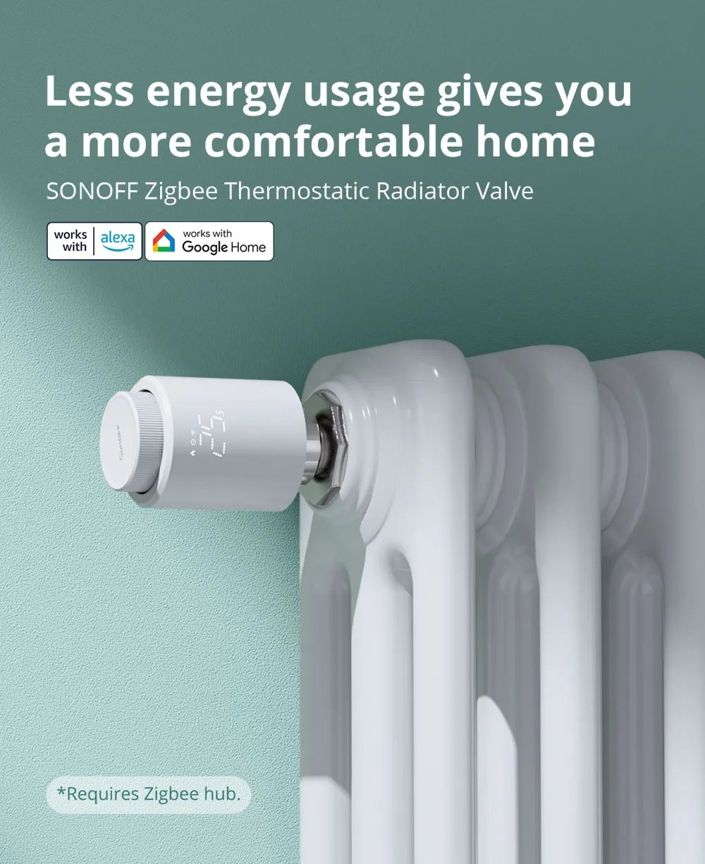 Sonoff TRVZB Термостатический радиаторный клапан Zigbee